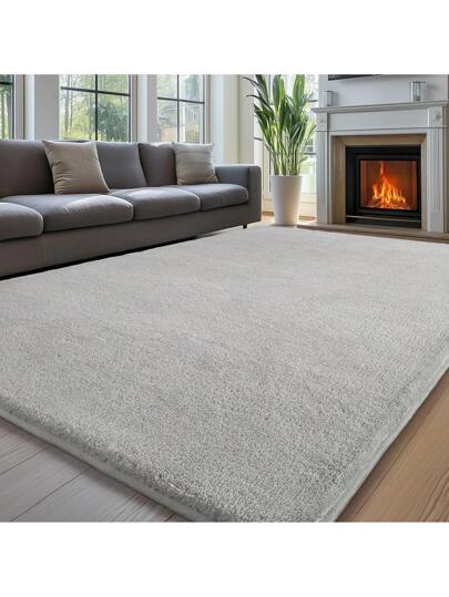 Short Pile Effen Tapijt Living Room Washable Zachte Non Slip Children's Girl Boy Bedroom Carpets Area Fluffy Mat