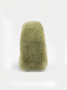 Túi xách vải nhung nữ mới thu đông 2024, túi tote vải nhung màu vàng nhạt và xanh lá cây - màu xanh lá - Xem 3