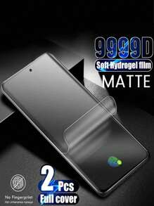 2 片水凝胶膜适用于 Galaxy S23 S20 S21 S22 Plus Ultra FE Note 20 9 10 Plus A52S A30 A53 A51 A50 A21S 屏幕保护膜 - 無色 - 查看 1