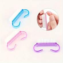 50 Pcs Nail Brush Dust Brush Semi Transparent Dust Brush Nail Cleaning Brush Plastic Brush Set, Ideal For Professional Nail Salon And Home Use