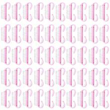 50 Pcs Nail Brush Dust Brush Semi Transparent Dust Brush Nail Cleaning Brush Plastic Brush Set, Ideal For Professional Nail Salon And Home Use