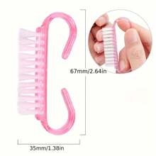 50 Pcs Nail Brush Dust Brush Semi Transparent Dust Brush Nail Cleaning Brush Plastic Brush Set, Ideal For Professional Nail Salon And Home Use