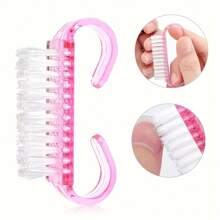 50 Pcs Nail Brush Dust Brush Semi Transparent Dust Brush Nail Cleaning Brush Plastic Brush Set, Ideal For Professional Nail Salon And Home Use