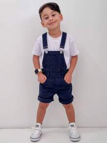 Children's Denim Overalls And Dungarees For Boys - Màu xanh hải quân - Xem 2
