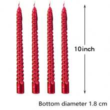 1 Box Of 4 Pcs Conical Spiral Candles, 1 Box Of 2 Pcs Coarse & Fine Spiral Long Candles, Suitable For Seasonal Festival Photography Atmosphere, Gifts, Romantic Candlelight Decor, Men/Women Gift, Outdoor Picnic Emergency Lighting, Odorless Dinner Party/Birthday/Wedding/ Candles,Room Decor,Gifts - Multicolor - View 11