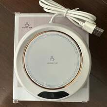 USB 供电咖啡和饮料加热垫 - 便携式智能杯子加热器，适用于小杯子，内置设计，36V 或更低，无需电池，非常适合卧室和办公桌使用，是送给朋友、爱人、同事、同学的完美礼物 - 彩色 - 查看 2