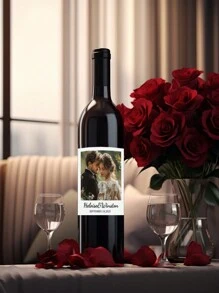 11 件定制酒瓶贴纸个性化婚礼订婚派对印刷照片派对装饰标签定制照片文字、个性化礼品、个性化装饰 - 彩色 - 查看 3