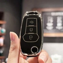 汽车钥匙扣钥匙扣套 适合 2015 2016 2017 2018 2019 F150 F250，适用于 Focus 3 Escort Kuga Everest Mustang Edge MKV Fusion 2016 Ranger - 彩色 - 查看 9