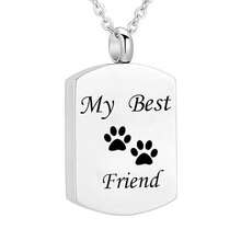 1 chiếc vòng cổ đựng tro cốt in hình dấu chân thú cưng, vòng cổ mặt dây chuyền tưởng niệm chống thấm nước để đựng tro cốt thú cưng - Nhiều màu - Xem 7