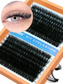 GROINNEYA 280/ 300 Cluster C Curl Individual Lash Clusters Fluffy Cluster Lashes Volume Mixed Tray Faux Mink Lashes Eyelash Extension Makeup Lash Clusters,Eye Lash Clusters,Individual Eyelashes,Lashes,Fake Lashes - C - View 16