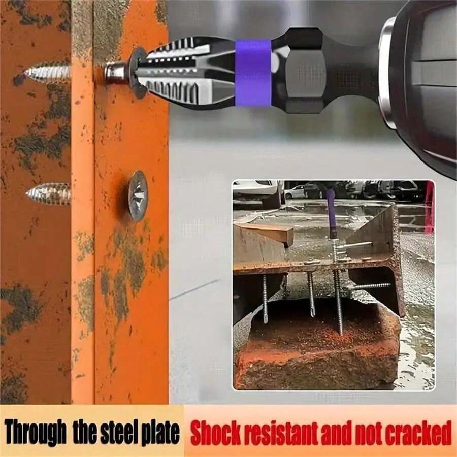 6Piece D1 Heavy Duty Metal Drill Bit Set High Hardness Non