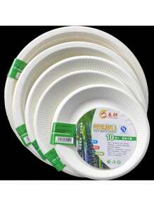 一次性牛皮纸盘子长方形纸盘一次性圆形纸盘托盘水果烧烤盘野餐手工包装 - B款 - 查看 8