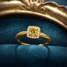 Sugar Ring Ins Niche Light Advanced Sense Simulation Diamond Diamond Chain Ngón trỏ Mở có thể điều chỉnh với Vòng đèn flash khoan - Nhiều màu - Xem 4