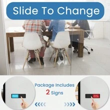 STLEKAN Do Not Disturb Welcome Please Knock Sign, Privacy Sign For Home Office Hotles Hospital Conference Room, Slider Door Sign - Multicolor - View 6