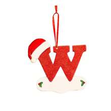 1 pieza Adorno colgante en forma de letra del abecedario A-Z para árbol de Navidad, 26 letras para decoración del hogar de Navidad y Año Nuevo, ornamento DIY de acrílico - Multicolor - Ver 16