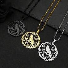 Dây chuyền mặt chim sự sống hình cây quạ đen Gothic dành cho nữ, nam bằng thép không gỉ màu vàng/bạc/đen phong cách hip hop quạ động vật thực vật trang sức quà tặng tiệc Giáng sinh năm mới quà tặng ngày lễ tình nhân - vòng cổ - Xem 5