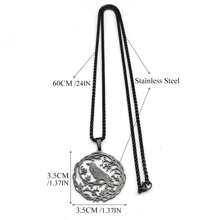 Dây chuyền mặt chim sự sống hình cây quạ đen Gothic dành cho nữ, nam bằng thép không gỉ màu vàng/bạc/đen phong cách hip hop quạ động vật thực vật trang sức quà tặng tiệc Giáng sinh năm mới quà tặng ngày lễ tình nhân - vòng cổ - Xem 7