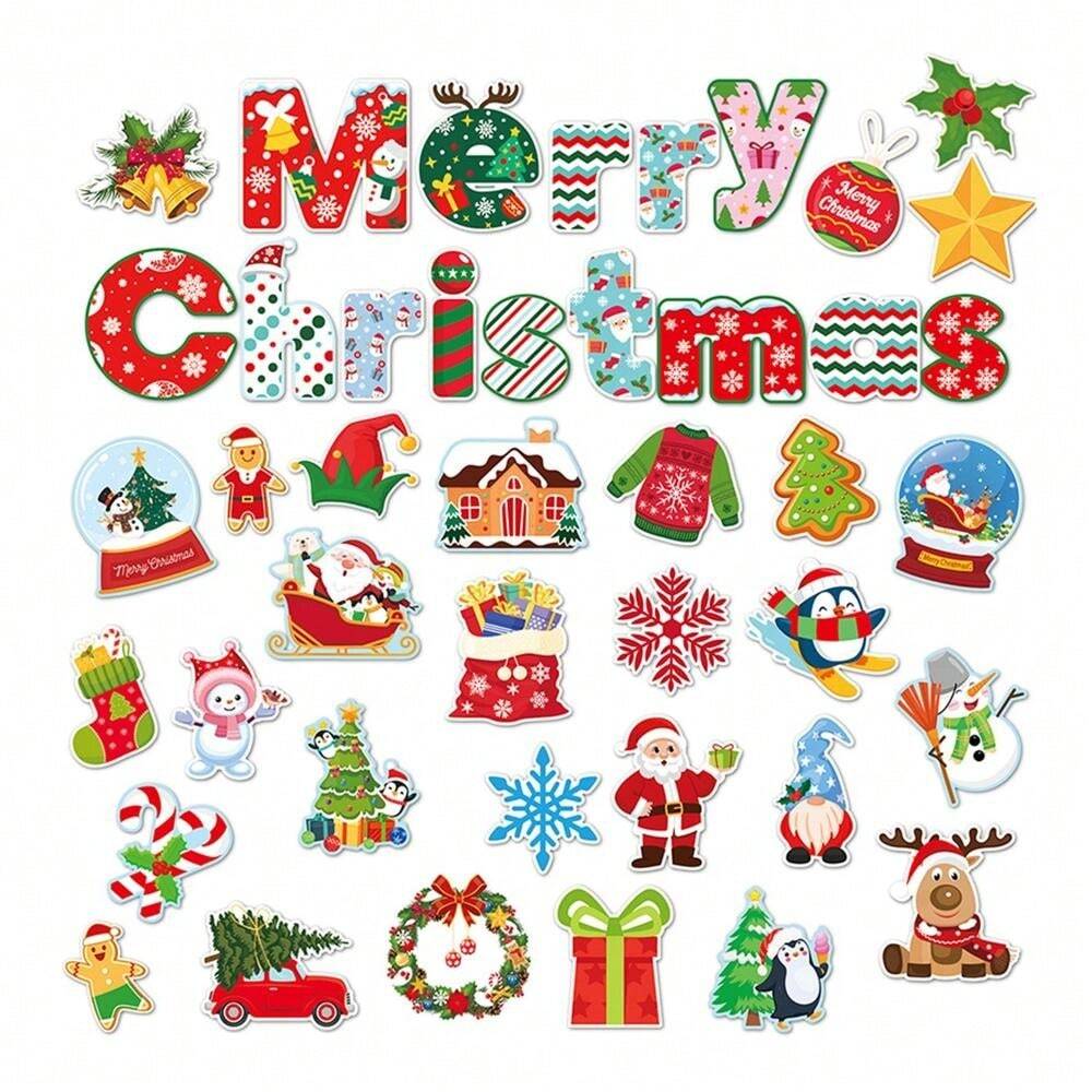 83pcs Christmas Party Decorations Set, Christmas Bulletin Board
