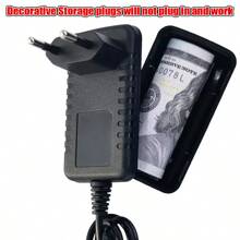 HEE RAK 1 PC Fake EU/US Charger Plug Hidden Cash Box Secret Safe Box For Jewelry Key Pill Cash Hidden Creative Container For Women Home Travel Privacy Prevent Robbers/Thieves Hiding Cash Box, Storage Cash, Cards, Keys, USB, Rings, Coins, Pills