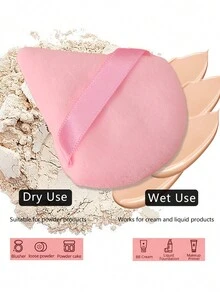24 件/20 件/10 件/4 件 植绒粉色三角形化妆海绵，柔软蓬松，适用于面部和身体，化妆美容工具混合套装，专为轮廓、眼睛和角落区域设计，化妆海绵海绵，适合所有皮肤类型 - 粉色 - 查看 6