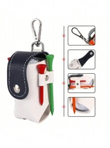 1pc Kleurrijke gestikte golftas, outdoor taille hangende sleutelhanger golf mini heuptas, draagbare golf beschermingstas, geweldig golfcadeau, kerstcadeau, geschikt voor dagelijks gebruik organizer opslag opbergtas organisatie