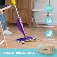 AIR U+ 30/60pcs, Microfiber Cleaning Mop Replacement Pad, Compatible With Sweeper,  Disposable Mop Pad Refills For Wet Jet Mops, Thickness And Absorbent,Flat Floor Mop Cloth, Easy To Clean, Cleaning Supplies, Back To School Supplies
