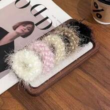 5 chiếc/gói phụ kiện buộc tóc bông bồ công anh, mũ đội đầu thanh lịch cho mùa thu/đông - 5 cái hỗn hợp màu sắc - Xem 1