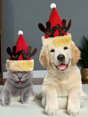 1 Kerst Pet Hat, Holiday Top Hat, Dog Hat, Cat Christmas Hat, Modieuze En Schattige Kerst Pet Hat Als Geschenk. Uw Huisdier Zal Er Zeker Van Houden