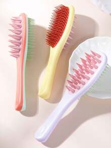 1Pc 3 Màu Mới Cán Dài Hai Trong Một Lược Hai Mặt Đệm Khí Hai Mặt Lược Đặc Biệt Cho Bé Gái Lược Gội Đầu Gia Đình Lược Làm Sạch Đầu Lược Massage Trị Liệu Tóc Artifact Lược Gội Đầu Massage Mềm Mại Và Thoải Mái - Nhiều màu - Xem 11