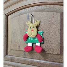Reindeer Christmas Tree Hanging Ornament Or Door With Merry Christmas Sign Home Apartment Parties Decoration - 鏽棕色 - 查看 8
