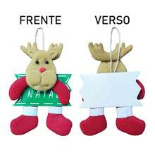 Reindeer Christmas Tree Hanging Ornament Or Door With Merry Christmas Sign Home Apartment Parties Decoration - 鏽棕色 - 查看 5