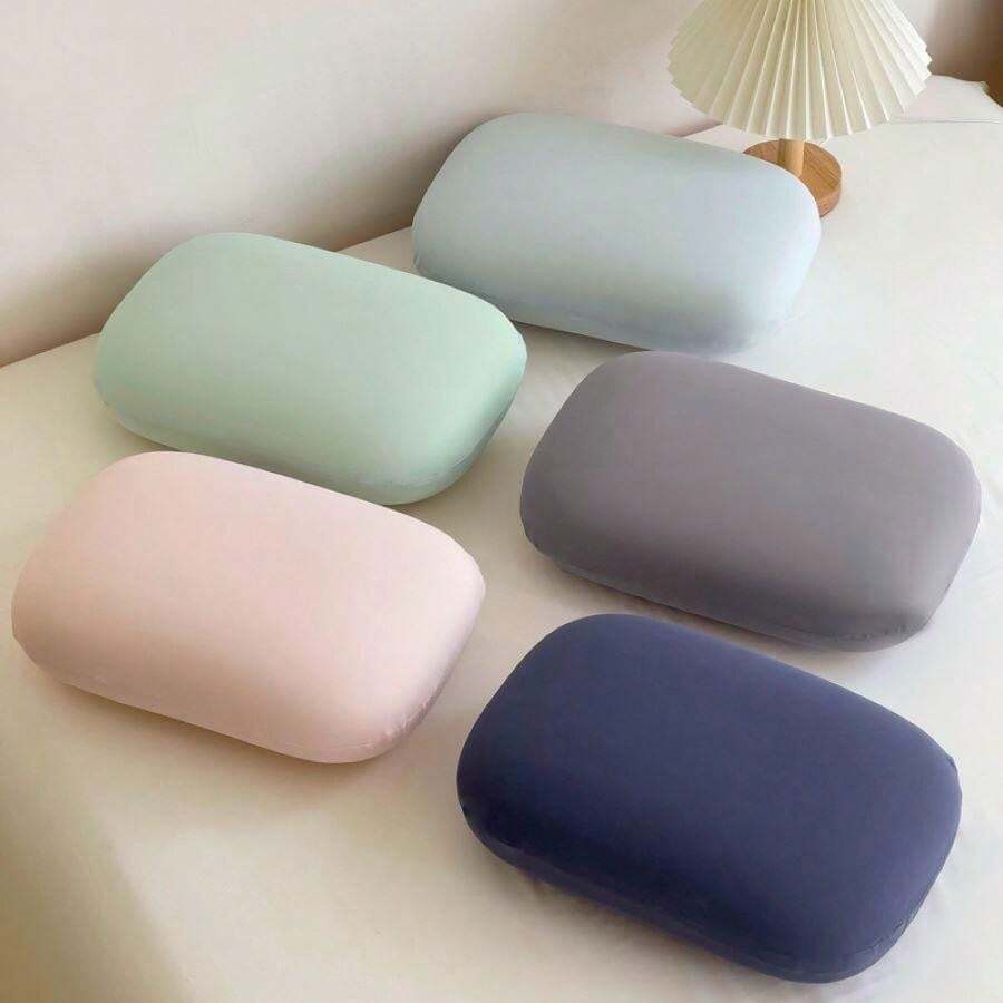 1pc AllSeason Cooling Mini Travel Pillow, Memory Foam Neck Support