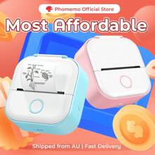 Phomemo 1 Pc T02 Portable Printer With 1 Roll Of 53mm/ 2" Sticker Thermal Paper, Rechargable Mini Thermal Printer, HD High Resolution Notes Printer With 203 Dpi, Inkless Pocket Printer Connected With Phones & Pads Wirelessly Via Phomemo APP, Mini Label Maker Compatible With 53mm/ 2" Sizes Sticker & Non-Sticker Thermal Label Paper, Perfect For Memo, Flashcards, Sticker, Notes, Great Tool For Student Study Notes, Journal Making, DIY Label Printing, Biological Notes, Photo Printing, Documents, Etc, - Pink - View 3