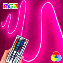 Vibrant RGB LED Neon Strip Lights - 44-Key Remote Control, Flexible, USB Powered, Color-Changing Ambiance For Bedroom & Outdoor Decor, Easy Installation, Energy Efficient, ,Room Decoration Stuff, Homedecor Items, Bedroom Decor