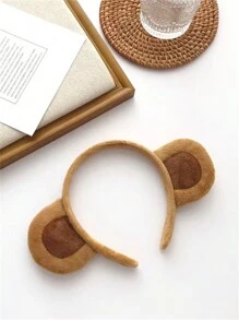 1 件女式可爱优雅毛绒仿猴耳头带，日常造型发饰，波西米亚风格，发带，发箍头带 - 彩色 - 查看 10