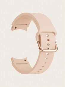 1 件女式粉色硅胶智能手表表带带圆形扣，兼容 40/42/43/44/45/46/47 毫米 Galaxy Watch 7/6/5/4 - 粉色 - 查看 4