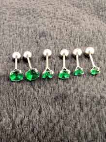 6 件/套女士不锈钢耳骨耳钉