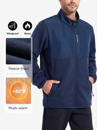 HOTSUIT 男友款男士羊毛夹克，适合运动户外寒冷天气穿着