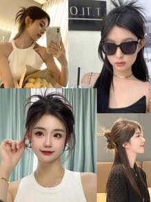 1 PC Messy Bun Claw Clip Hair Bun Women Extension Bun Claw Clip Ponytail Wig, Stylowy wysoki kucyk dodaje objętości, uniwersalny dodatek do włosów na każdą okazję