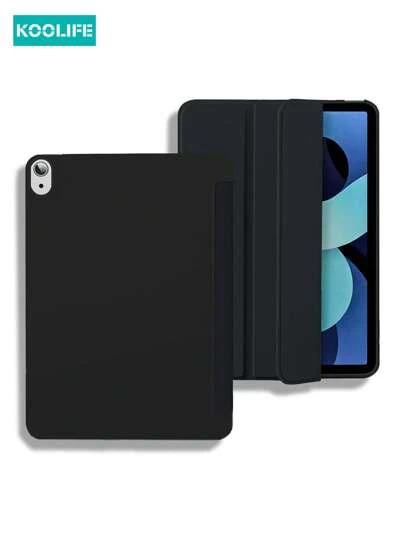 Koolife 1 件三折 TPU 纯色全覆盖平板电脑保护壳，蜂窝冷却，防尘防震，兼容 iPad 第 10 代（10.9 英寸）、iPad 10.2 英寸（第 7/8/9 代）、iPad Air 1/2、iPad Air 3/Pro 10.5、iPad Air 4/5（10.9 英寸）、iPad Pro 11 英寸（第 18/20/21/22 代）、iPad Pro 12.9 英寸（第 18/20/21/22 代）、iPad Mini 1/2/3/4/5/6