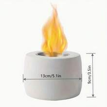 Bộ 4 lò sưởi để bàn hiện đại di động, lò sưởi mini để bàn - Hoàn thiện bằng sơn mài, thông gió tự nhiên, an toàn khi sử dụng trong nhà và ngoài trời, có nắp chữa cháy - Lò sưởi không khói thanh lịch, thích hợp cho trang trí sân trong, sân, tiệc tùng và bàn tiệc Giáng sinh - Xám - Xem 7