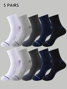 5/10 chiếc tất cổ cao thể thao thường ngày nhiều kích cỡ cho nam, thoải mái, thoáng khí, mềm mại, thấm hút ẩm, thích hợp cho công việc, trường học, thể thao, gia đình - Nhiều màu - Xem 8