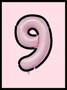 10pcs/Set 40inch (Approx. 101cm) Huge 0-9 Number Cartoon Balloons, Cartoon Balloons, Black & White Balloons, Aluminum Foil Polyester Balloons, White/Pink/Light Blue/Caramel/Cream/Cow Print Foil Balloons, For Birthday Party Decorative Balloon Props - Multicolor - View 41