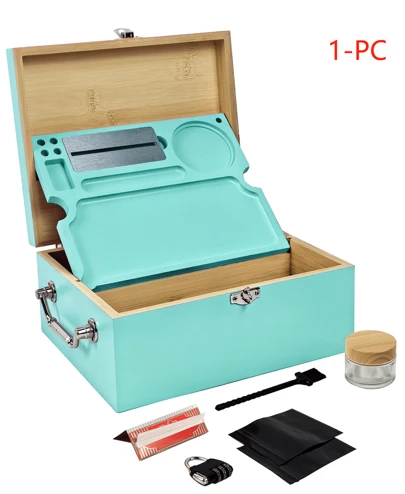 Large Bamboo Box With Combination Lock,Cigar Boxes And Cigarette Storage Boxes