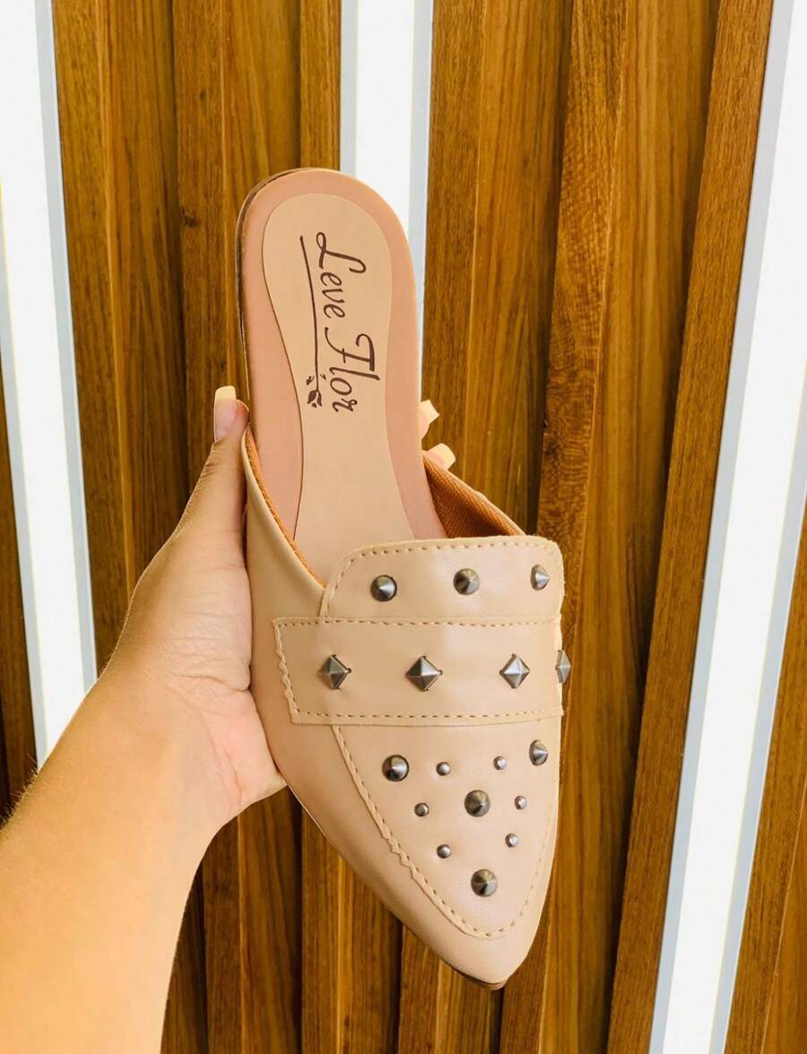 Women's Super Comfortable Mule Flat Sandal New Release - Màu be - Xem 1