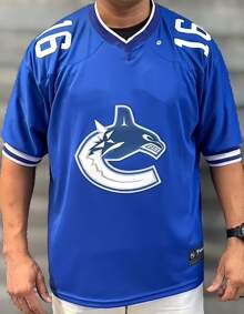 Ducks Super Patos Oversized Unisex White Hockey Shirt - Màu xanh lam - Xem 2