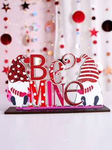1pc Đồ trang trí để bàn hình chú lùn "Be Mine" ngày lễ tình nhân - Biển báo tình yêu bằng gỗ để trang trí nhà lãng mạn, Đồ trang trí ngày lễ cho ngày lễ tình nhân, đám cưới hoặc kỷ niệm, Hoàn hảo cho lò sưởi, kệ hoặc bàn Quà tặng tốt nhất - Nhiều màu - Xem 1