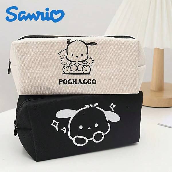 Sanrio Cute Canvas Pencil Case, Large Capacity Stationery Pen Holder For Girl,