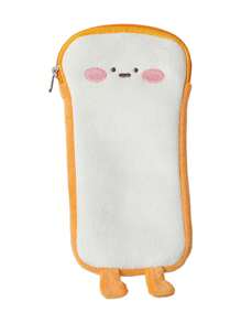 卡通吐司毛绒铅笔盒，可爱柔软大容量女生文具袋，学生铅笔袋 - 彩色 - 查看 7