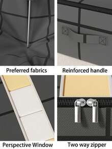 1 件床下收纳袋、抽屉收纳袋、扁平收纳袋、衣物收纳袋、被子收纳袋、壁橱收纳袋、节日装饰收纳袋、秋季装饰收纳袋、升级加厚面料、更宽舒适的提手，适用于家庭收纳、仓库收纳、空间利用之神。 - 深灰色 - 查看 9